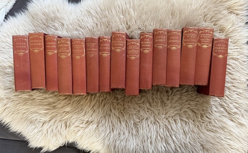 Charles Dickens Vintage Book Collection Odhams Press Limited Set of 15 Volumes