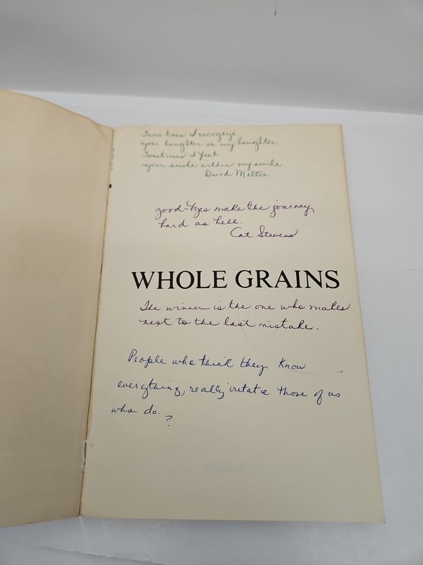 1973 1st Print Whole Grains: A Book of Quotations, Art Spiegelman Bob Schneider gallery