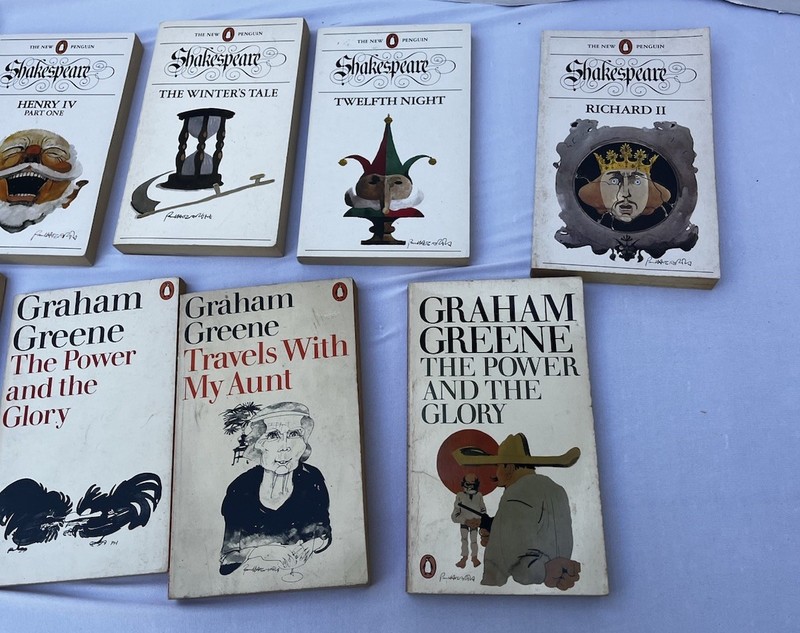 Paul Hogarth Covers: Shakespeare/Graham Greene Paperbacks Book Lot Of 9 gallery