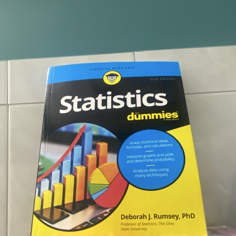 Statistics For Dummies 2nd Edition Paperback by Deborah J. Rumsey (Wiley)