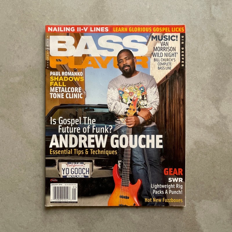 2010 Bassist Andrew Gouache • Bass Player Magazine • Van Morrison
