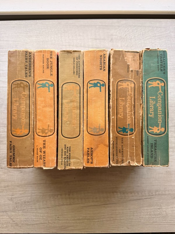 Companion Library Books Classic 2 in 1 Stories Hardcover Vintage Set of 6