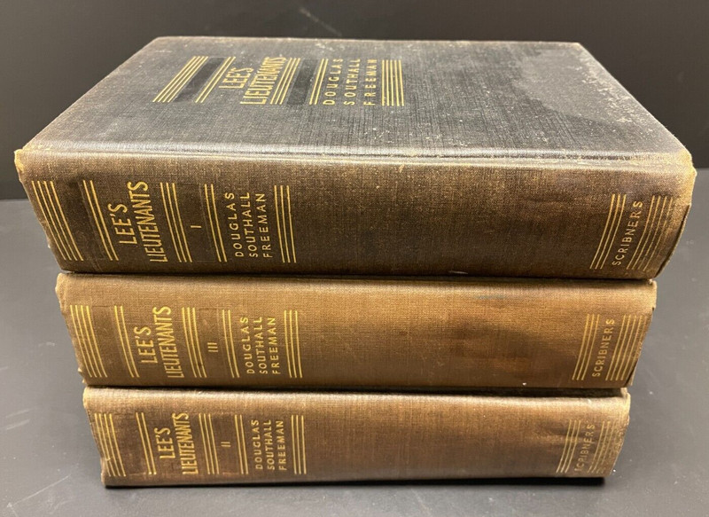 LEE'S LIEUTENANTS 3-VOLUME SET Douglas Freeman 1942-44 1st Ed SCRIBNERS A gallery