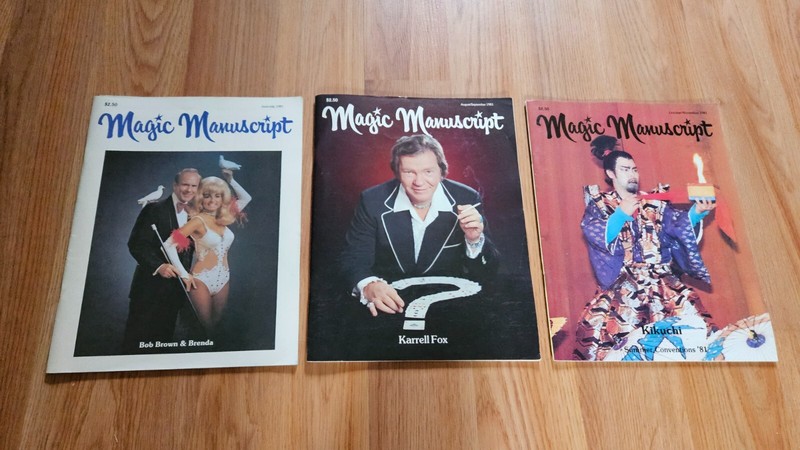 Tannen’s Magic Manuscript Magazine 1981 LOT SET Bob Brown Karrell Fox Kikuchi