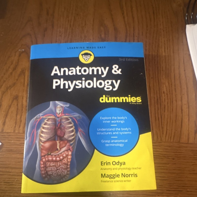 Anatomy & Physiology for Dummies 3rd Ed Study Guide by Odya & Norris, Illustrat…