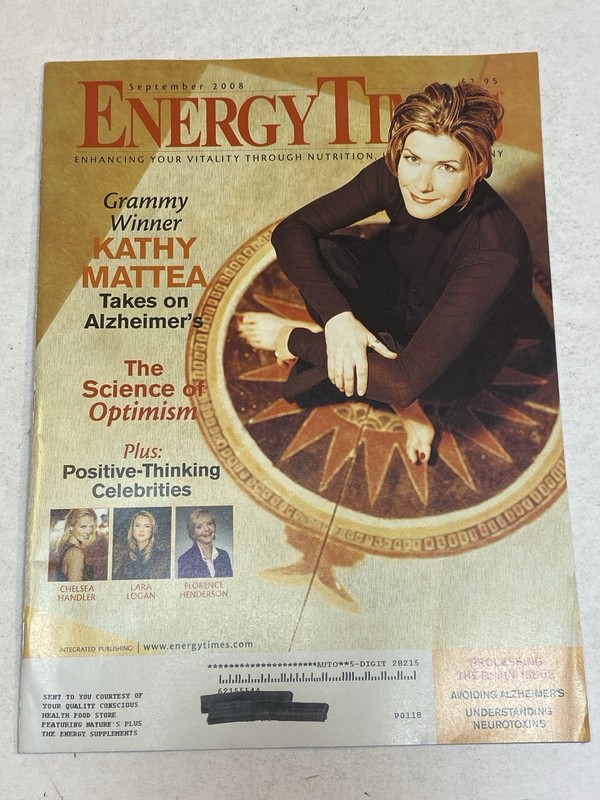 Energy Times Magazine Sept 2008 Kathy Mattea Optimism Lara Lgan Chelsea Handler