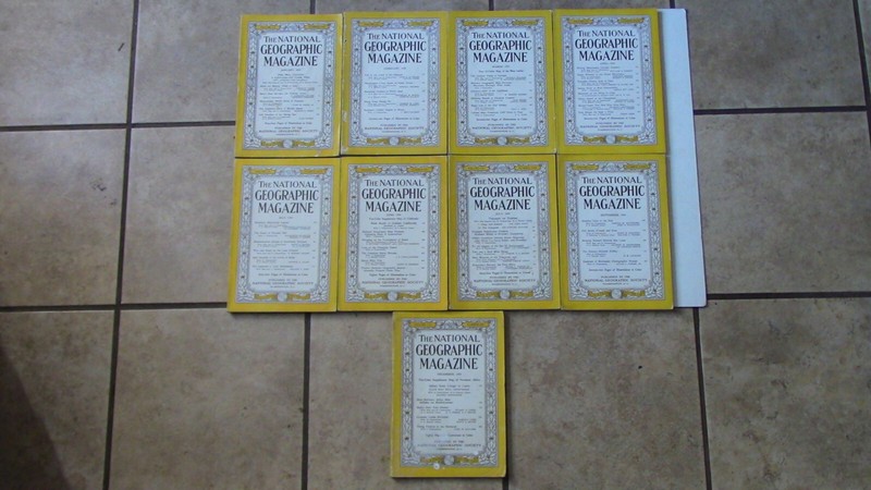 National Geographic 1954 Pick 1 Feb March April May June July September December