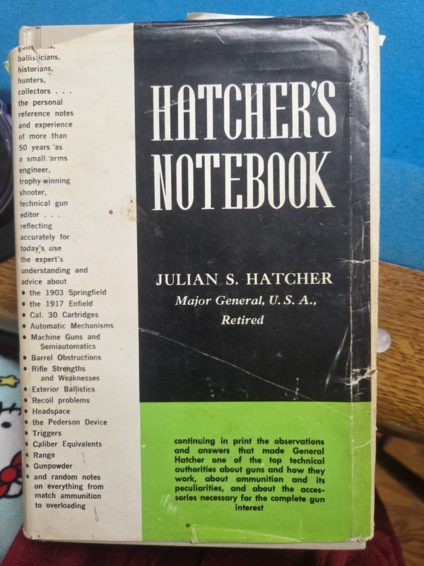 Julian S. Hatcher Hatcher’s Notebook Stackpole Hardcover w/ Dust Jacket Guns