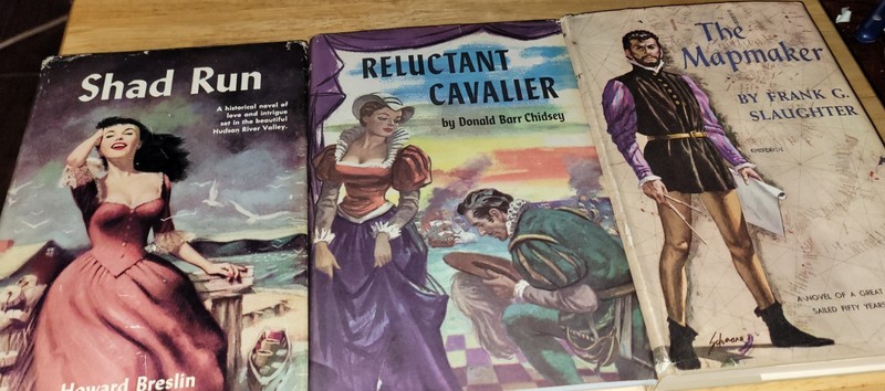 Vintage 1950’s – 1960 Lot of 3. Dust Covers. Book Club Edition. Hardcover.