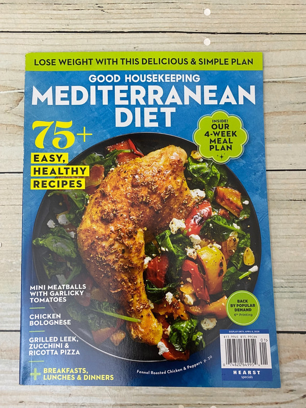 Good Housekeeping April 2026 Magazine Mediterranean Diet easy, healthy recipes