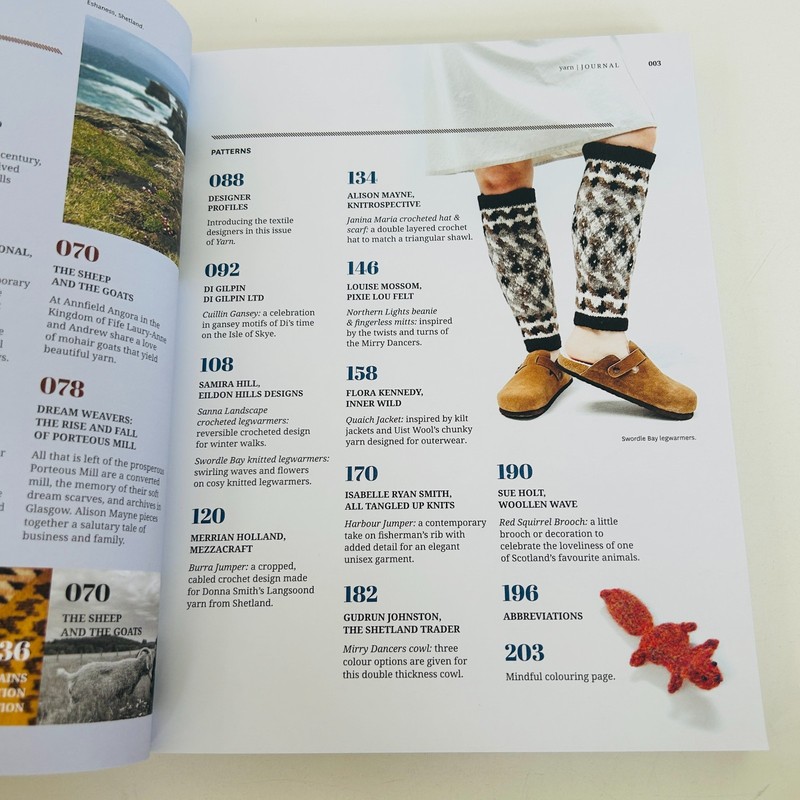 Yarn Magazine Issue 6 Autumn Winter 2024 Journal of Scottish Yarns Knitting gallery