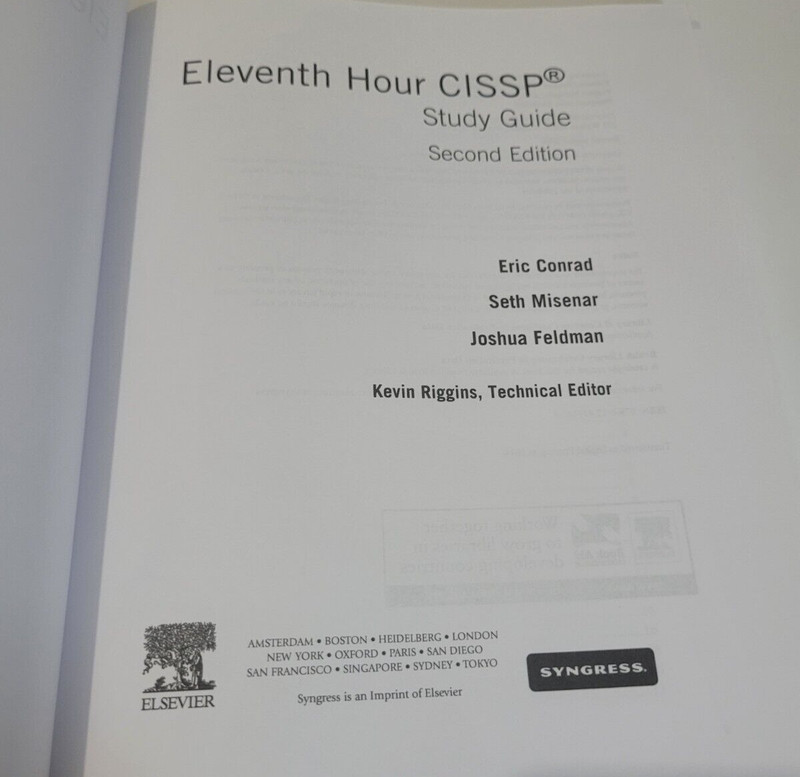 11th Hour CISSP Second Edition - Study/Learning - Study Guide gallery