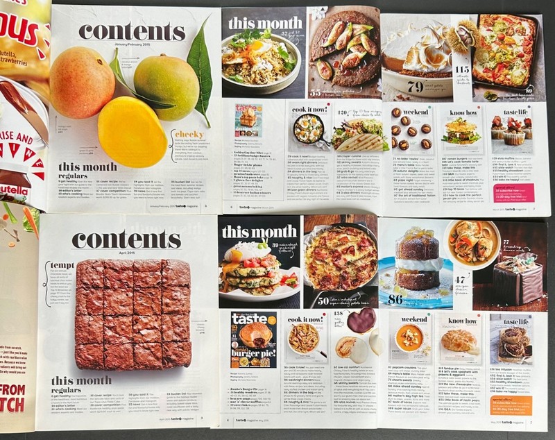 Huge LOT 20 TASTE Magazines Australia High-Gloss Food Recipes 2014-2019 Chefs gallery