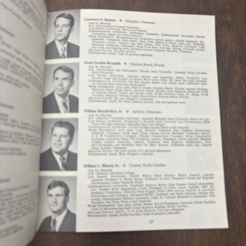 Yearbook Vanderbilt University School of Law Class of 1970 Softcover 47 Pages gallery