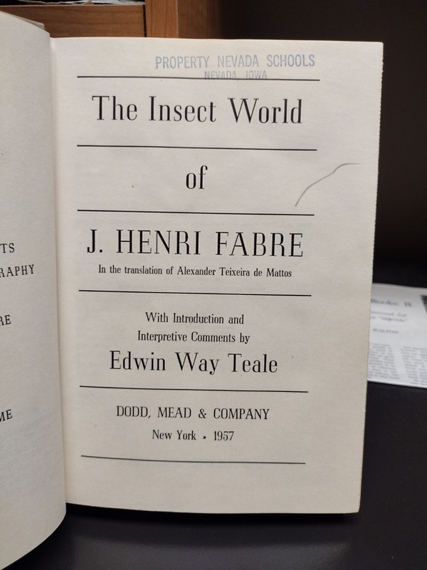 The Insect World of J. Henry Fabre Edwin Way Teale 1957 Dodd, Mead & Company gallery