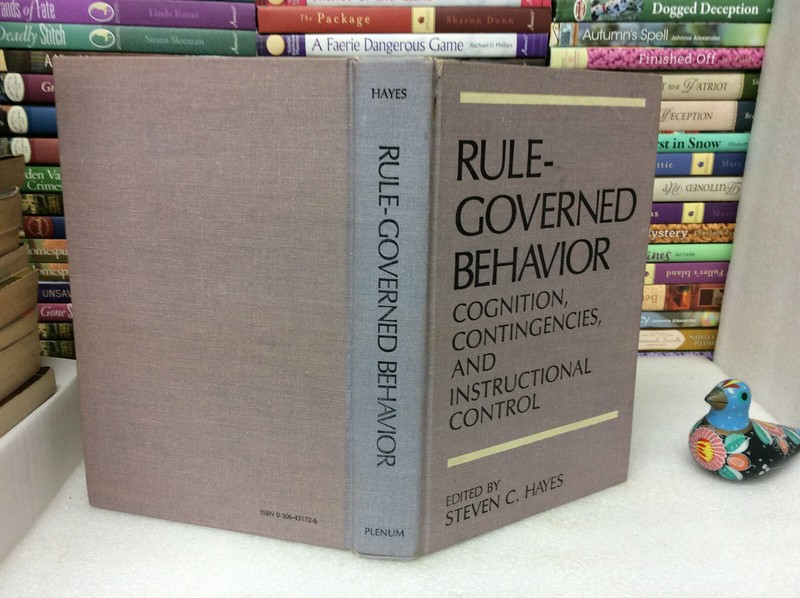 Rule-Governed Behavior: Cognition, Contingencie…by Steven C. Hayes 1989 HC VG