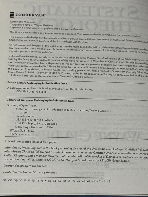 Systematic Theology An Introduction To Biblical Doctrine Wayne Grudem Hardcover gallery