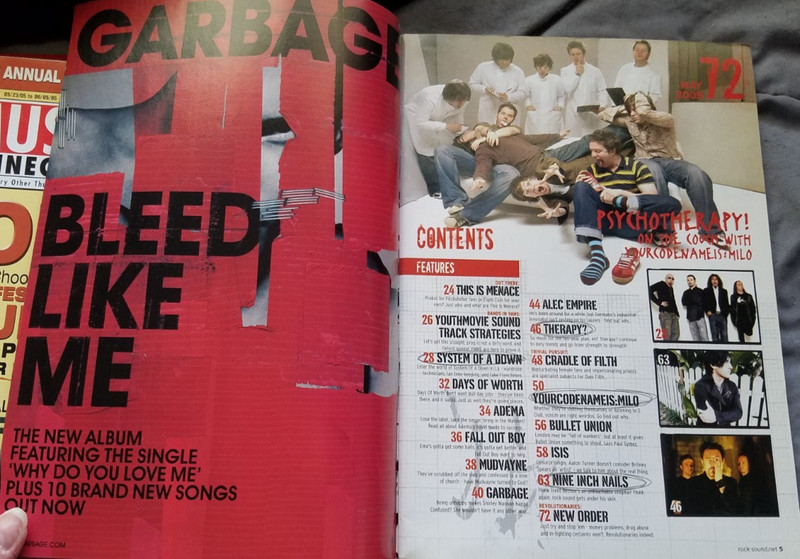 NINE INCH NAILS Rock Sound Magazine May 2005 Trent Reznor Alkaline Trio GARBAGE gallery