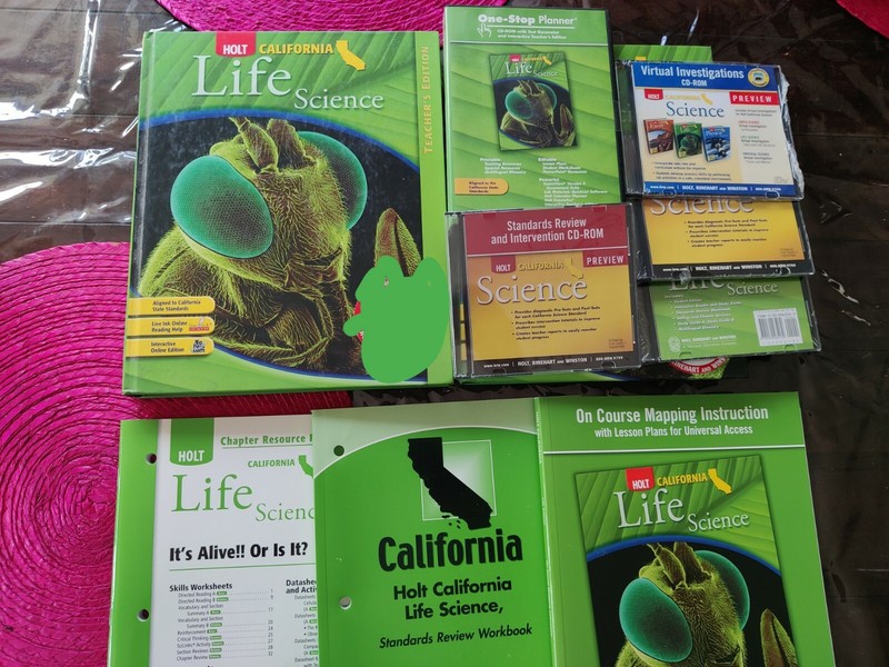 Life Science Holt California Teacher’s, Edition & student, CD-ROM,set of 8+bono