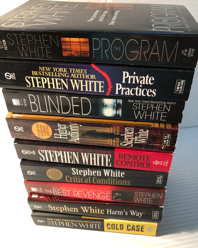 b STEPHEN WHITE lot of 9 Dr ALAN GREGORY Psychological Thrillers