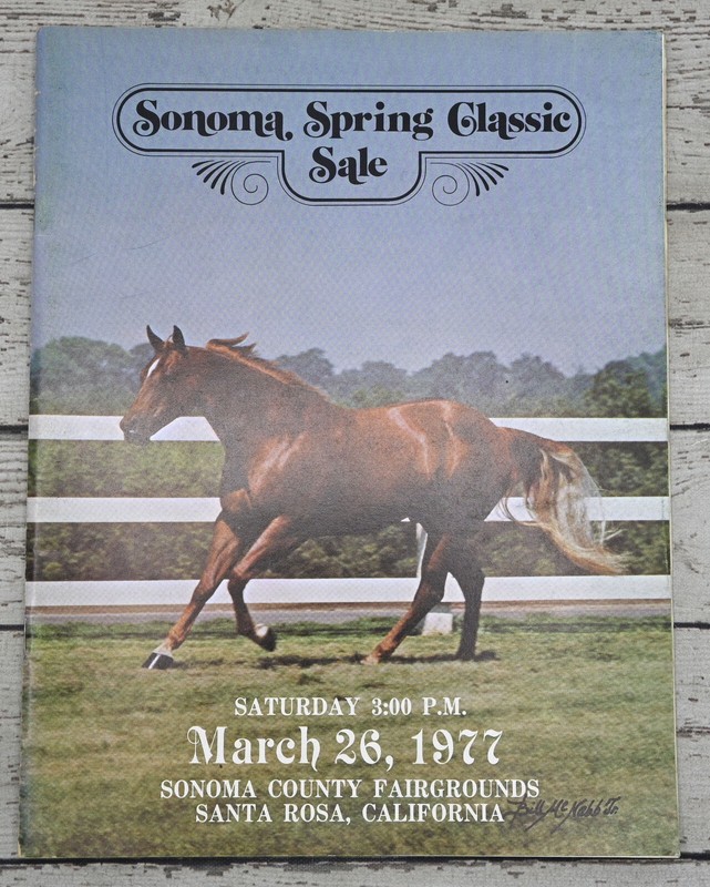 Sonoma Spring Classic Sale Santa Rosa California 1977 Horse Catalog