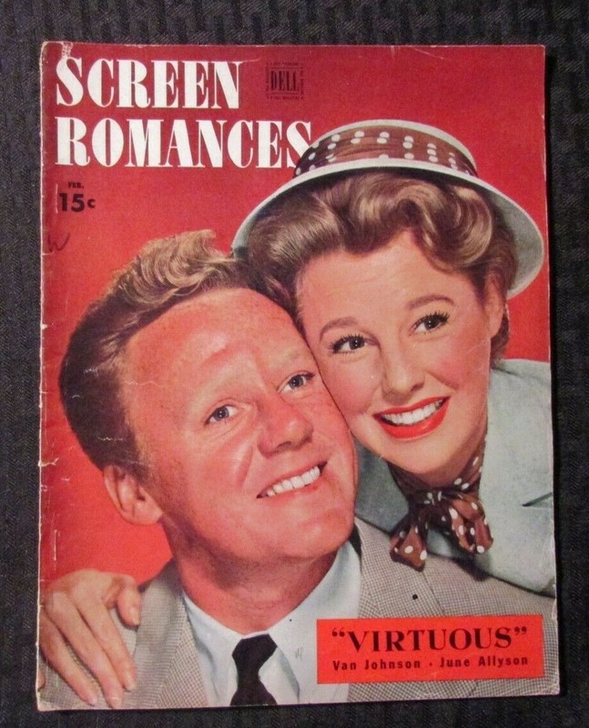1948 Feb SCREEN ROMANCES Movie Magazine VG+ 4.5 Van Johnson / June Allyson