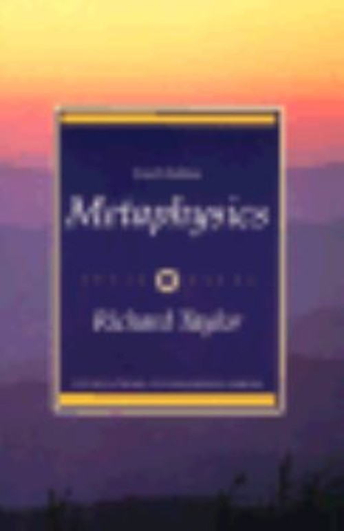 Metaphysics Paperback Richard Taylor