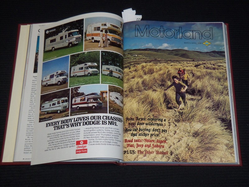 1976 JANUARY-DECEMBER THE MOTOR LAND MAGAZINE BOUND VOLUME – 6 ISSUES – KD 704Y