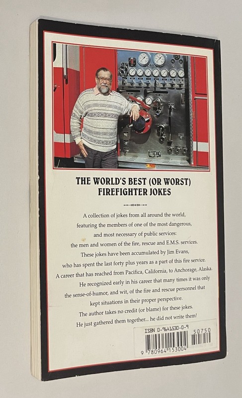 RARE SIGNED World's Best or Worst Firefighter Jokes James R. Evans FIRST EDITION gallery