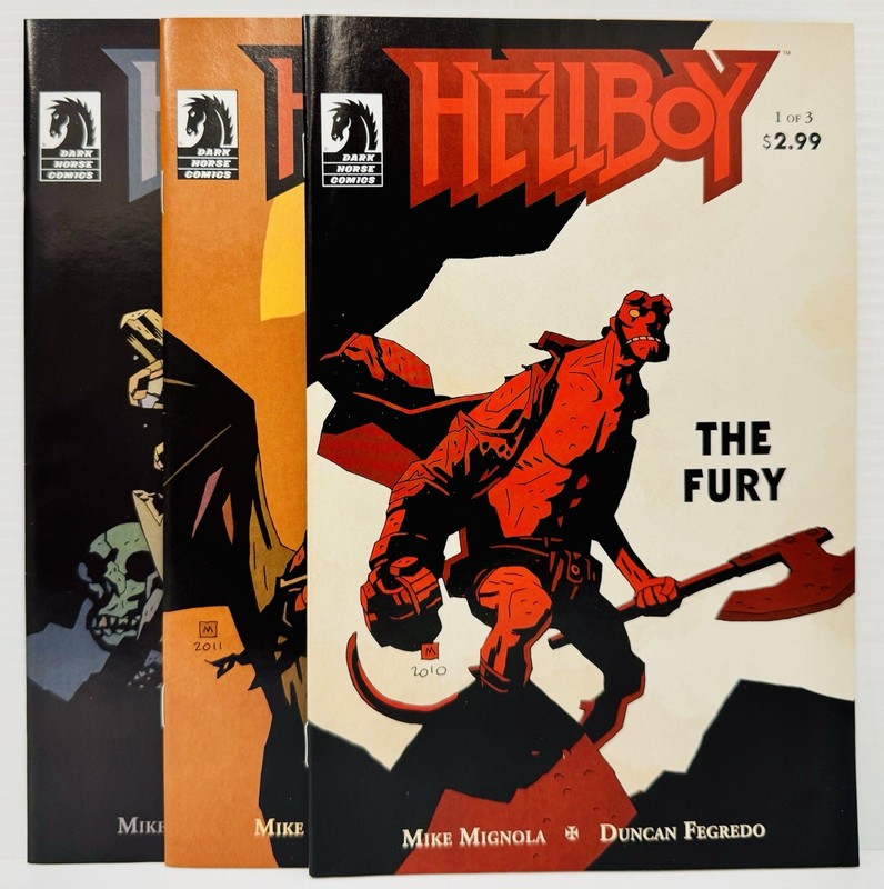 HELLBOY THE FURY #s 1 2 3 [2011 3 Comics Dark Horse] NM Mignola Fegredo BPRD
