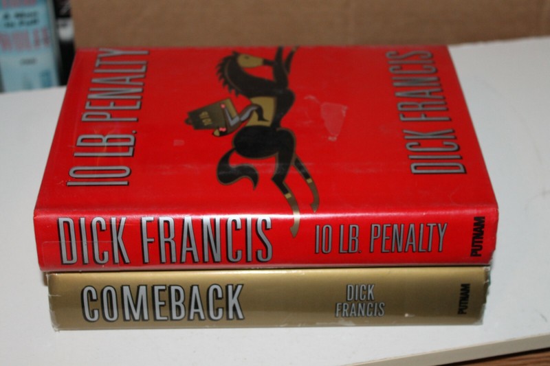 DICK FRANCIS 2 HARDCOVER BOOKS COMEBACK 10 LB PENALTY NICE SHAPE FREE SHIPPING