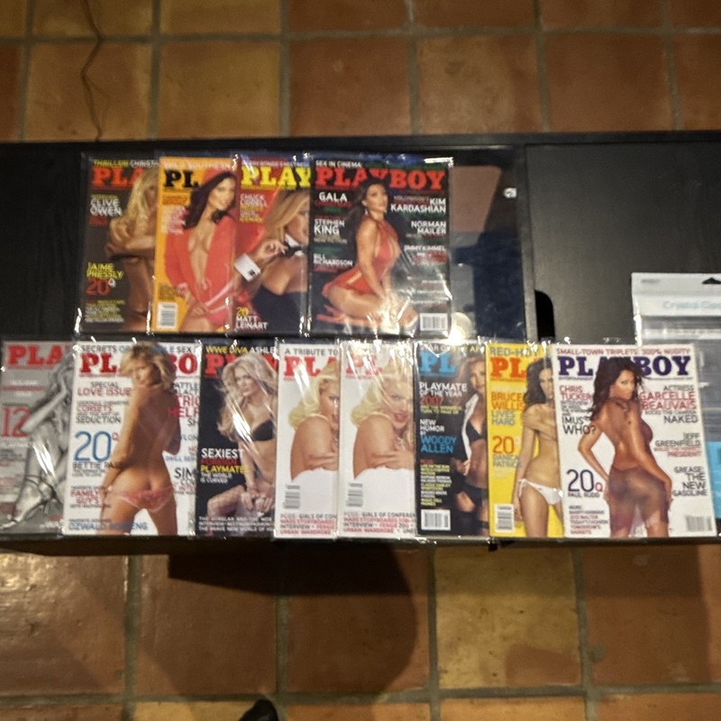 Play Boy Magazine Near Complete Collection 2007 Feb-Dec FREE SHIP Missing March