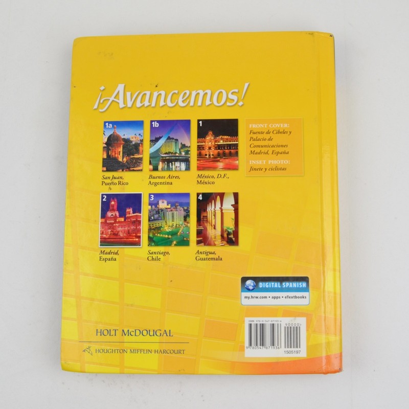 Avancemos! Spanish 2 Student Textbook by Holt McDougal - 2013 Hardcover (D) gallery