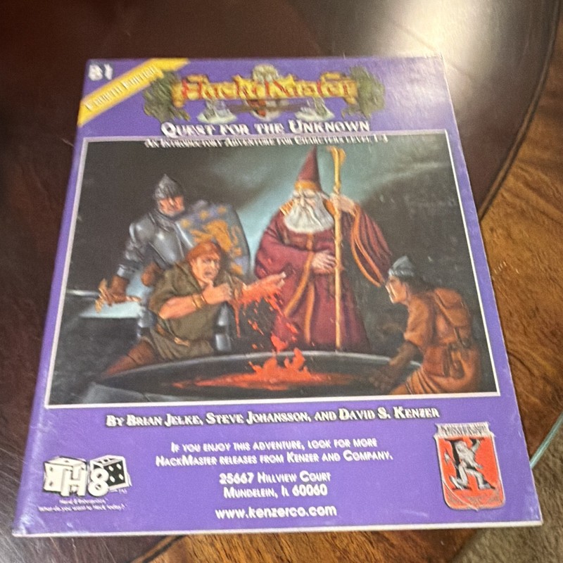 Kenzer & Company HackMaster Adventure Quest for the Unknown PB
