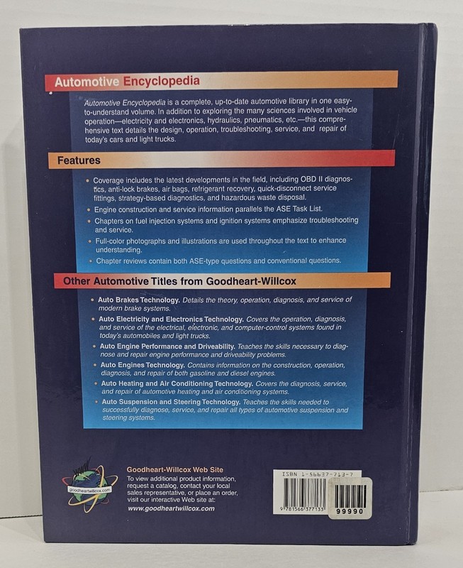 Automotive Encyclopedia Hardcover Book 2000 Edition By Goodheart-Willcox gallery
