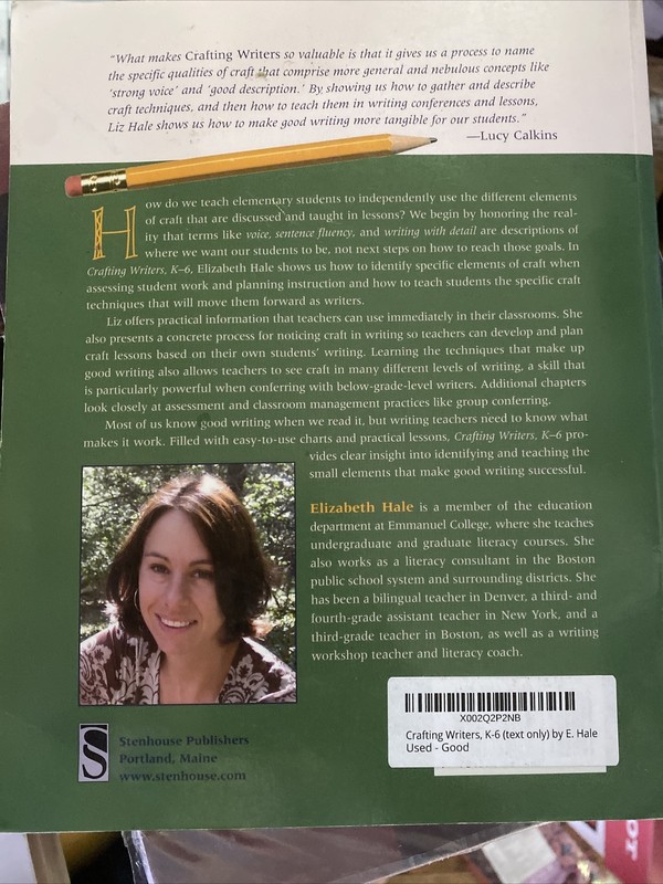 Crafting Writers, K6 by Hale, Elizabeth Education Teacher Handbook gallery
