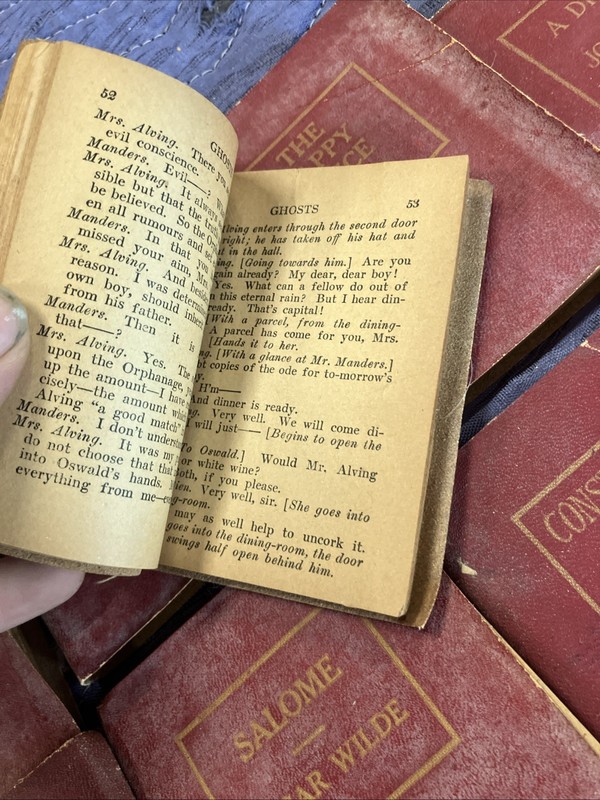 1920’s Antique Miniature Books Little Leather Library Lot 17 Classics Stories gallery