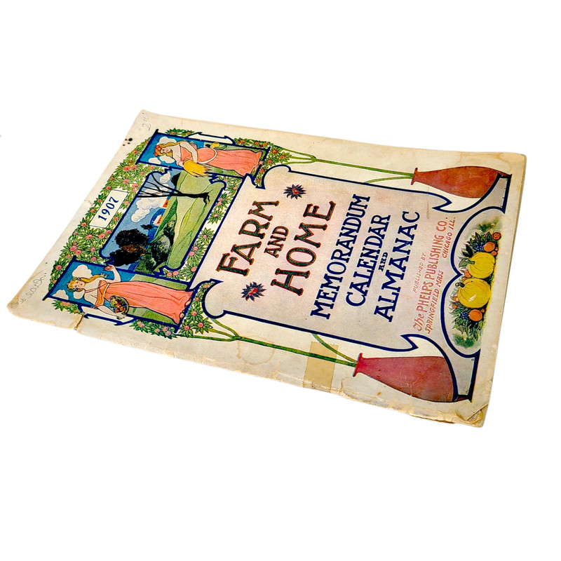 Vintage 1907 FARM AND HOME Almanac & Calendar Art Deco Antique gallery