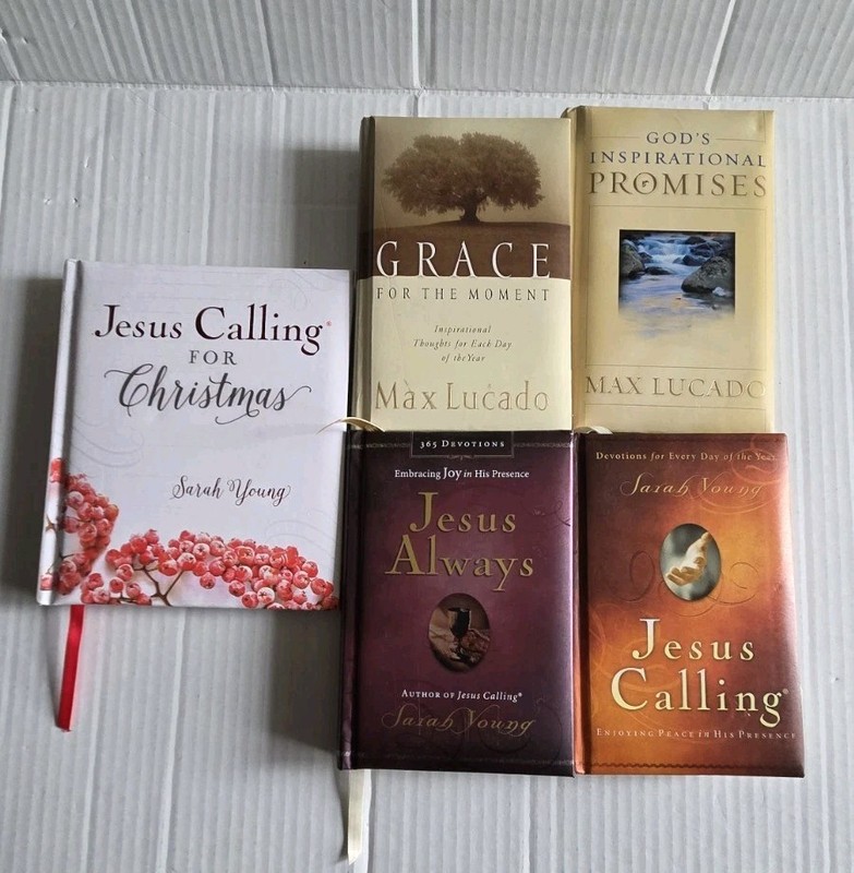 Max Lucado Sarah Young Lot Of 5 Religious Hardcover Christian Books Bible Verses