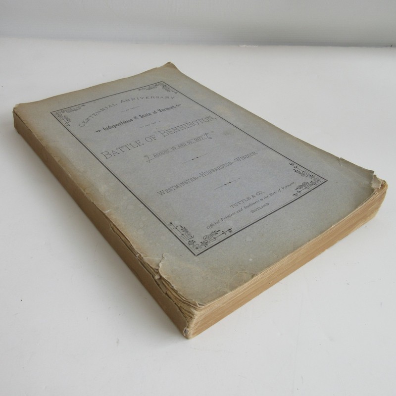 antique book Battle of Bennington Aug 15/16/1877 Centennial Civil War gallery