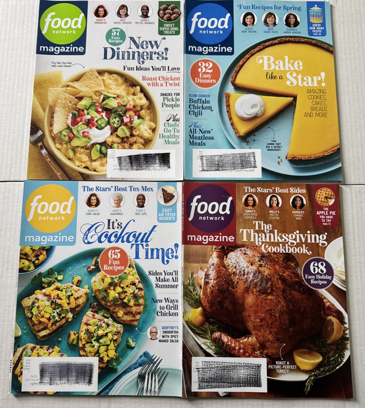 Food Network Magazine 2023 Jan/Feb, Mar/Apr, May/June & Nov 4 Issue lot