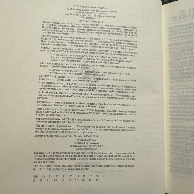 ESV Journaling Hardcover Bible Study Devotional Christian Faith Student Church gallery