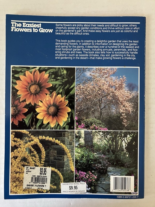 The Easiest Flowers to Grow 1990 Ortho Books Illustrated Paperback