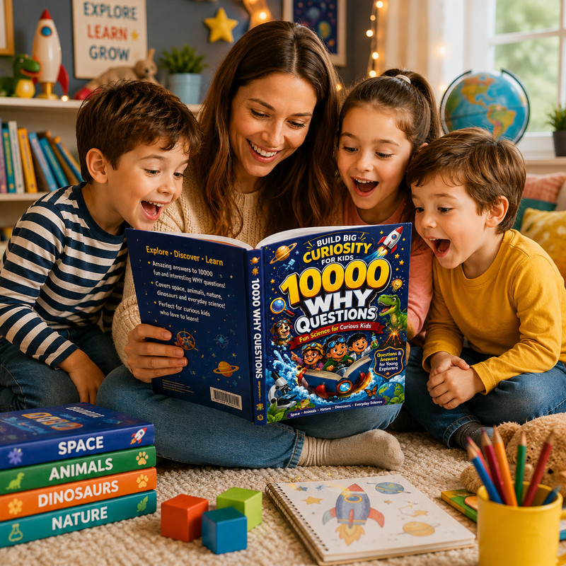 10000 Whys Colourfu Encyclopedia for Kids 6-12 Year Old Big Questions, Smart Ans