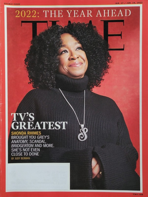 SHONDA RHIMES – TV’S GREATEST January 2022 TIME Magazine 2022: THE YEAR AHEAD