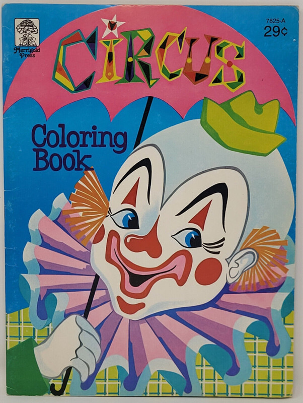 Circus Coloring Book Merrigold Press Racine Wisconsin 1969 Clown Cover 29 Cents