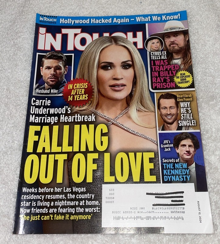 In Touch Magazine – Aug 12, 2024 – Carrie Underwood, Billy Ray, Kennedy Dynasty