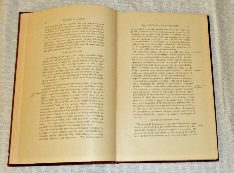 1904 Report on Copyright Legislation -Lib. Congress, antique book, not a reprint gallery