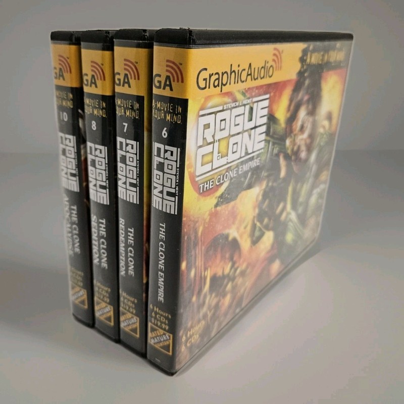 GraphicAudio – Rogue Clone -Steve L. Kent Lot of 4 AudioBooks 6, 7, 8, 10