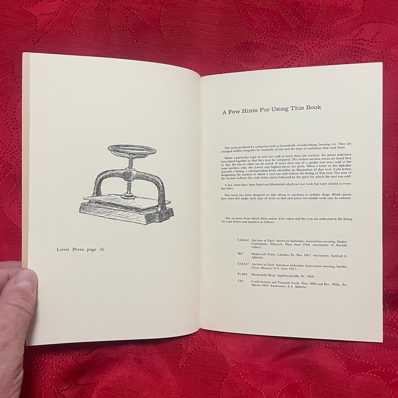 Tool Collectors Handbook compiled by Alexander Farnham 1970 Handbook gallery